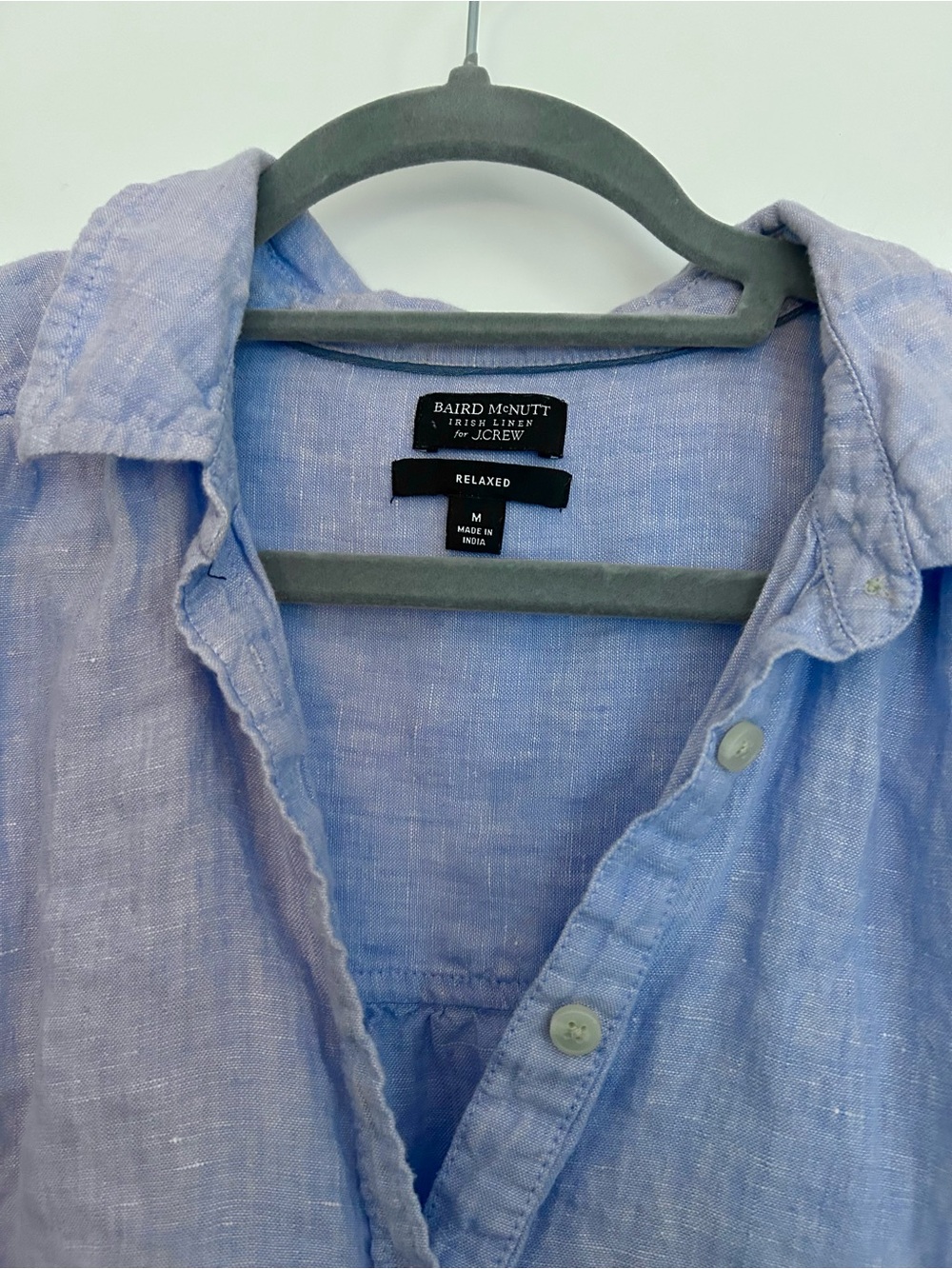 J.Crew Baird McNutt Irish Linen Capitaine Shirt in French Blue - Picture 3 of 4
